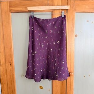 Silk floral skirt